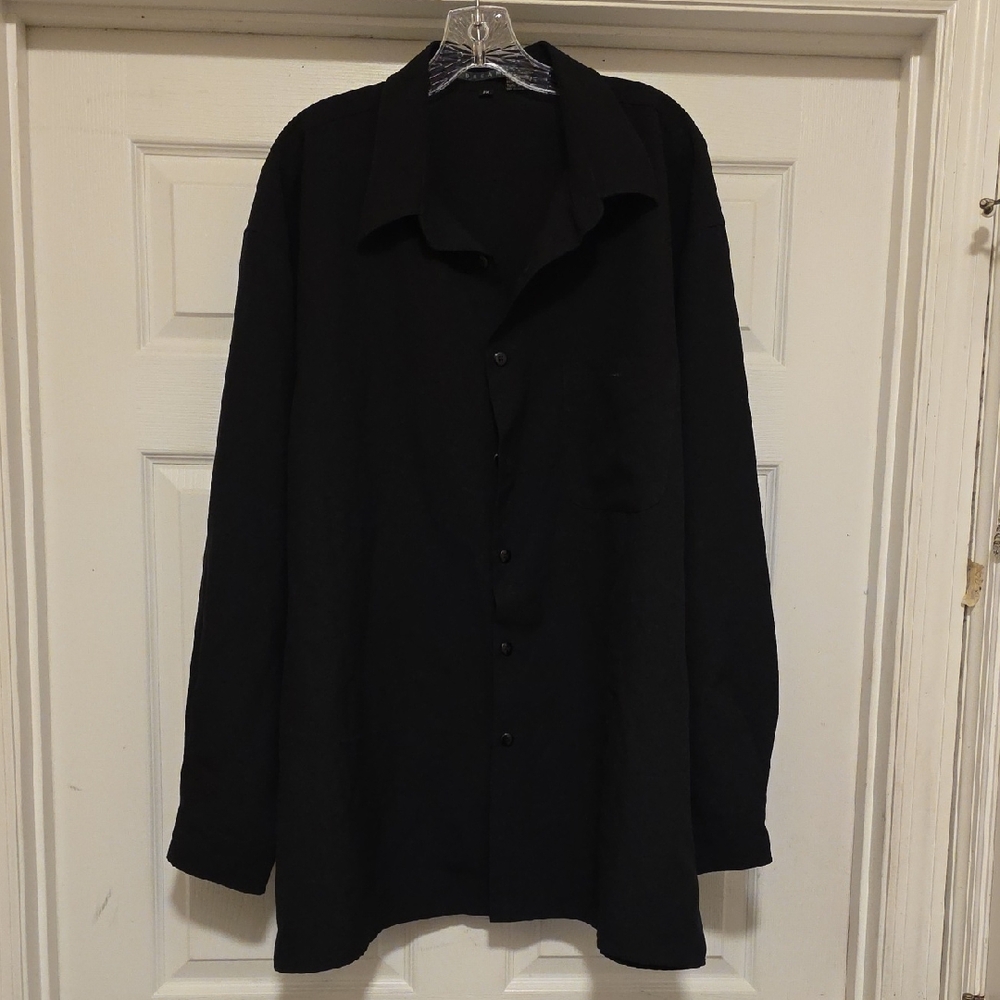 Woman Sleek Black Shirt Jacket